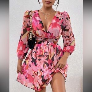Shein floral print dress